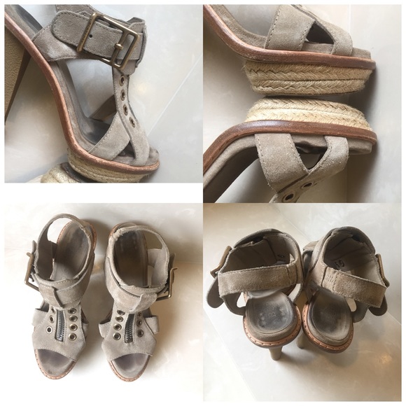 Burberry suede leather espadrille heels Sz Euro 40 - Picture 4 of 4